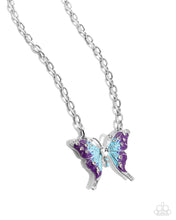 Load image into Gallery viewer, PREORDER ~ Soft Landing - Multi Butterfly Necklace - Paparazzi
