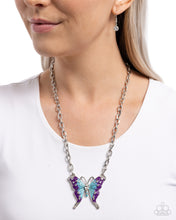 Load image into Gallery viewer, PREORDER ~ Soft Landing - Multi Butterfly Necklace - Paparazzi
