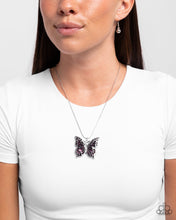 Load image into Gallery viewer, Magical Metamorphosis - Purple Butterfly Necklace - Paparazzi
