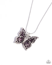 Load image into Gallery viewer, Magical Metamorphosis - Purple Butterfly Necklace - Paparazzi
