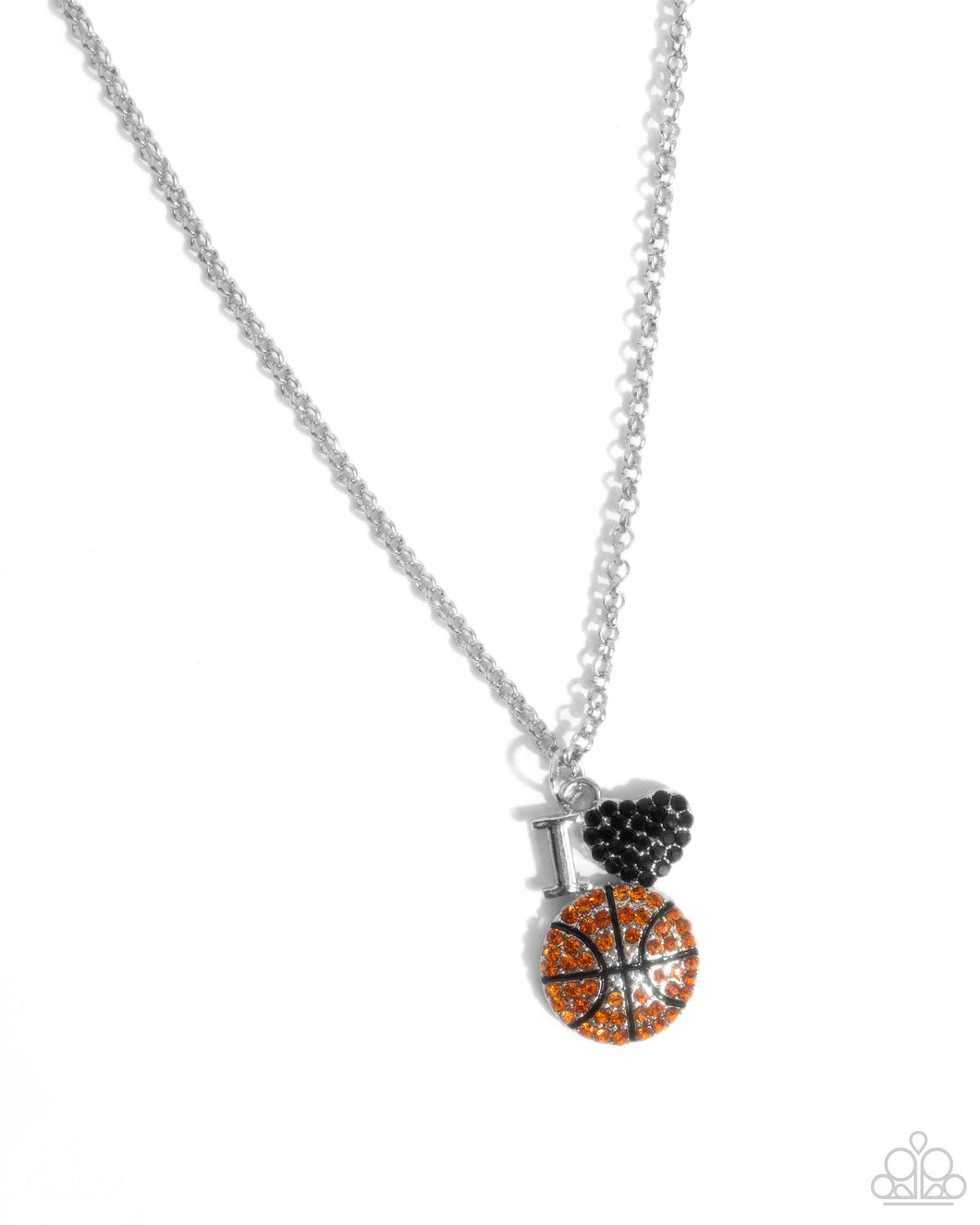 Basketball Balance - Orange -Paparazzi Necklace