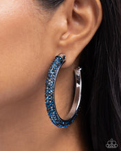 Load image into Gallery viewer, Chiseled Crescendo - Blue - Paparazzi Earrings
