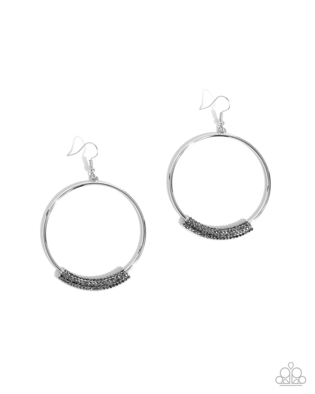 Sassy Story - Silver - Paparazzi Earrings