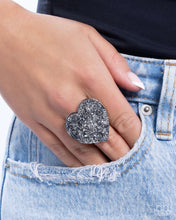 Load image into Gallery viewer, Loveable Legend - Silver - Paparazzi Heart Ring
