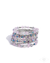 Load image into Gallery viewer, PREORDER ~ Sizzling Stack - Multi Pink Diamond Coil Bracelet - Paparazzi
