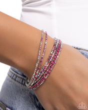 Load image into Gallery viewer, Rhinestone Review - Pink - Paparazzi Bracelet
