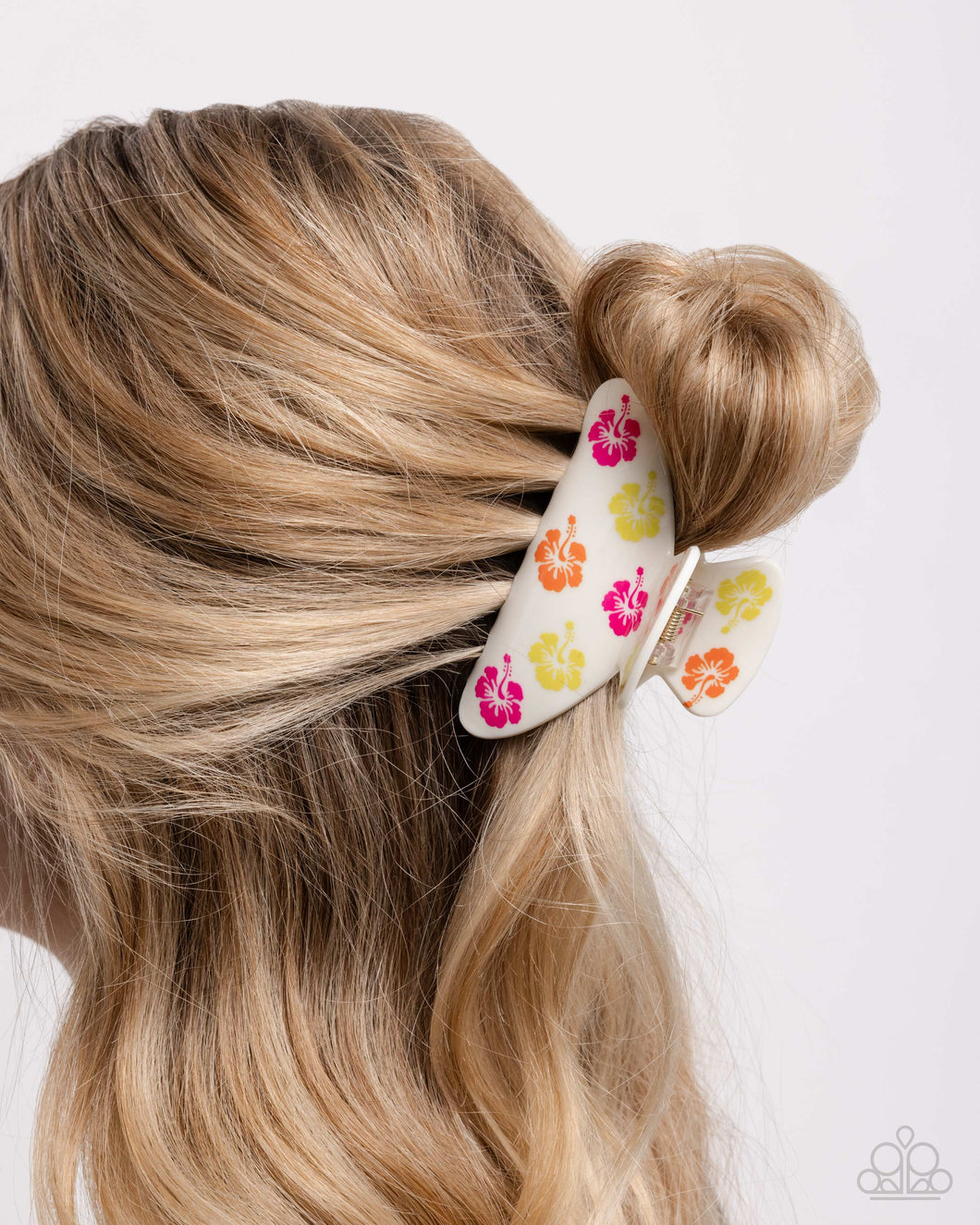 Hawaiian Harmony - White Hair Clip