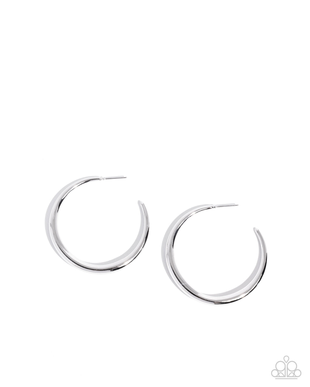 Sleek Selvage - Silver Hoops