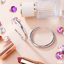 Load image into Gallery viewer, Sleek Selvage - Silver Hoops

