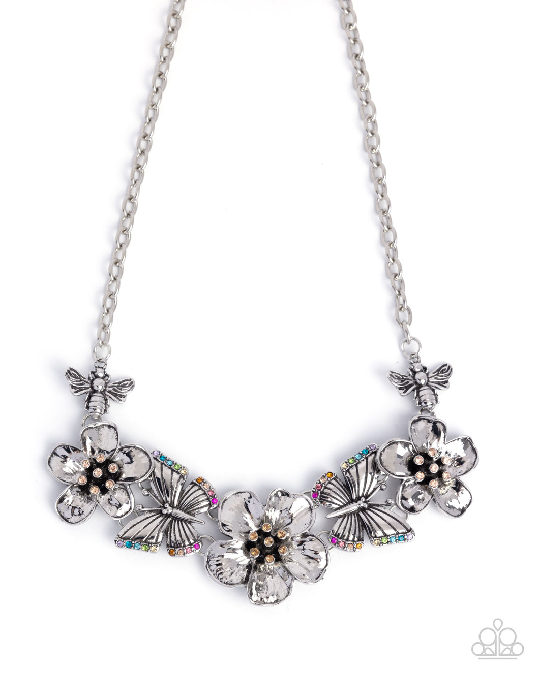 Soaring Song - Multi Butterfly Necklace - Paparazzi