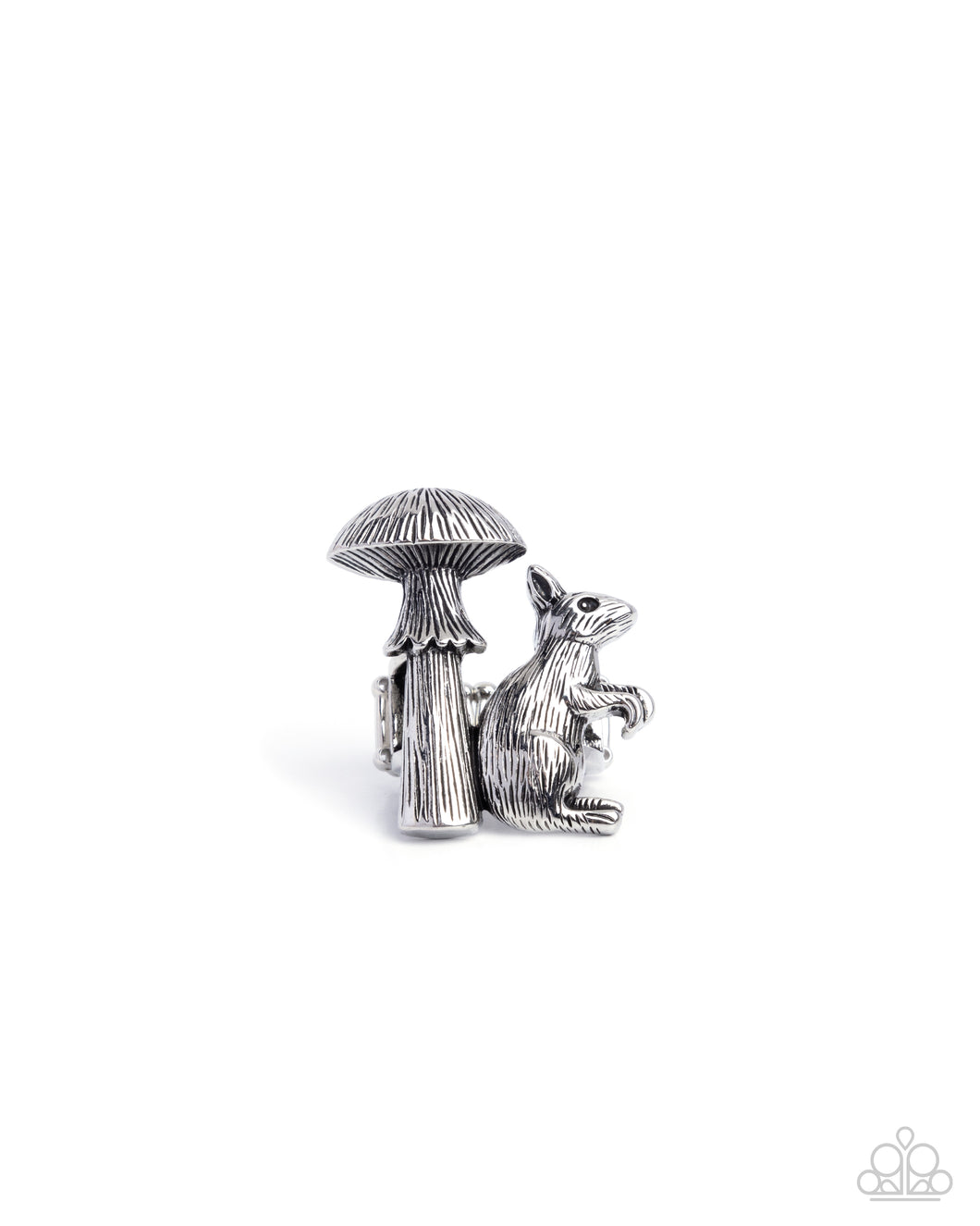 Textured Toadstool - Silver Ring - Paparazzi