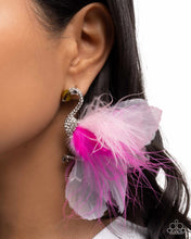 Load image into Gallery viewer, Feathered Flamingo - Pink Earrings
