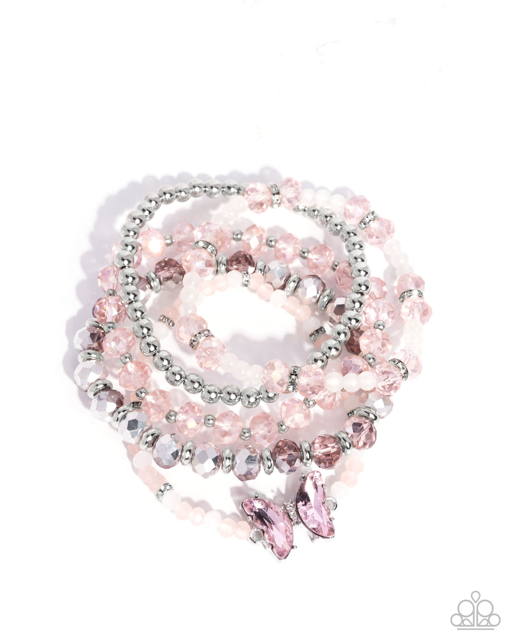 Aerial Abundance - Pink Butterfly Bracelet - Paparazzi