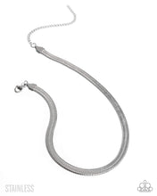 Load image into Gallery viewer, Herringbone Haute - Silver Stainless Steel Necklace
