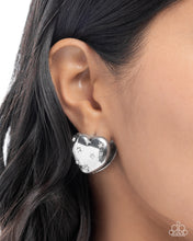 Load image into Gallery viewer, Sweetheart Stars - White Hinge Hoops
