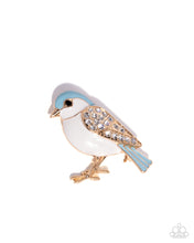 Load image into Gallery viewer, Beneficial Bird - Blue Brooch
