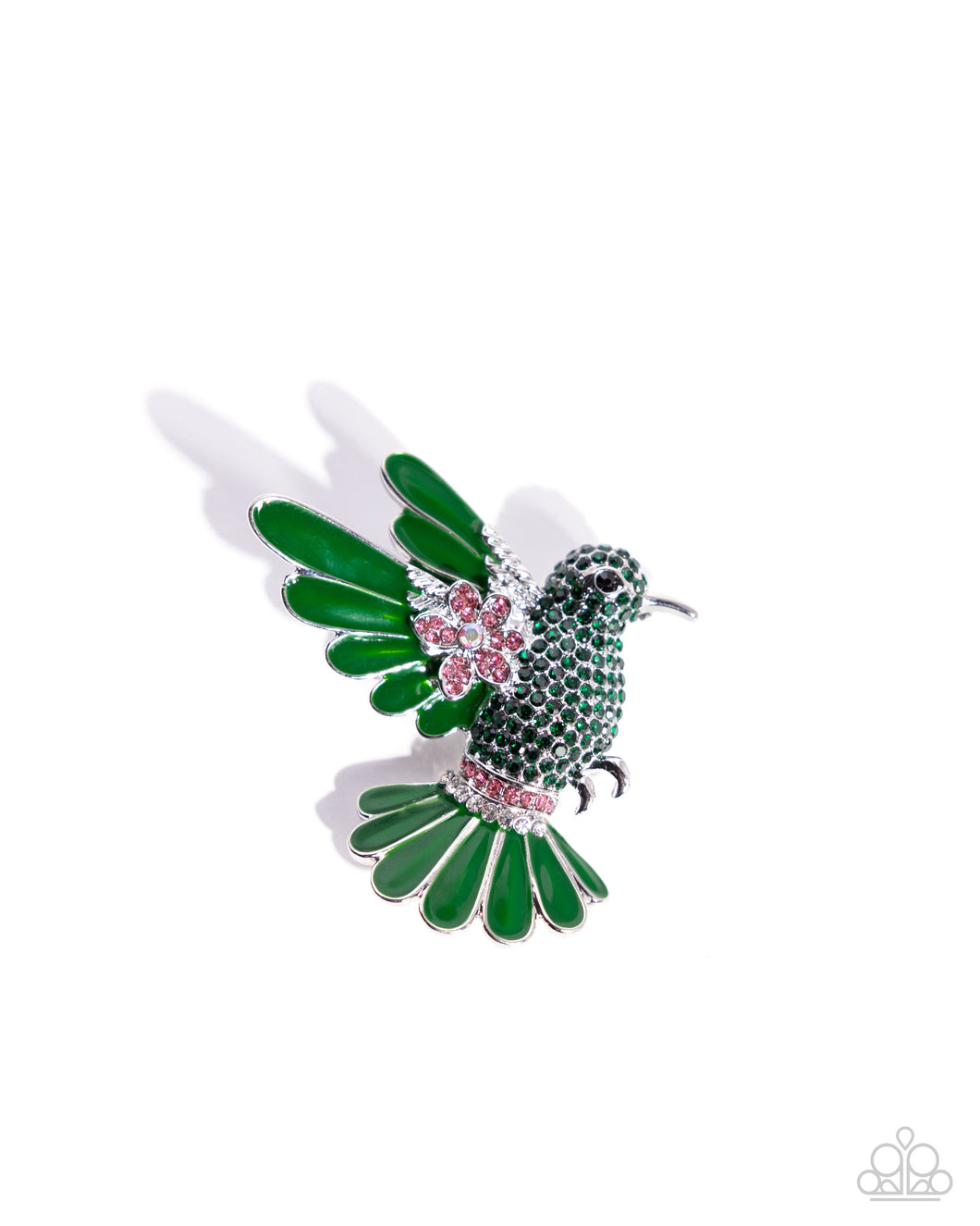 Hummingbird Heirloom - Green Brooch