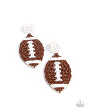 Load image into Gallery viewer, Football Fan - Brown Paparazzi Earrings
