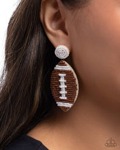 Load image into Gallery viewer, Football Fan - Brown Paparazzi Earrings
