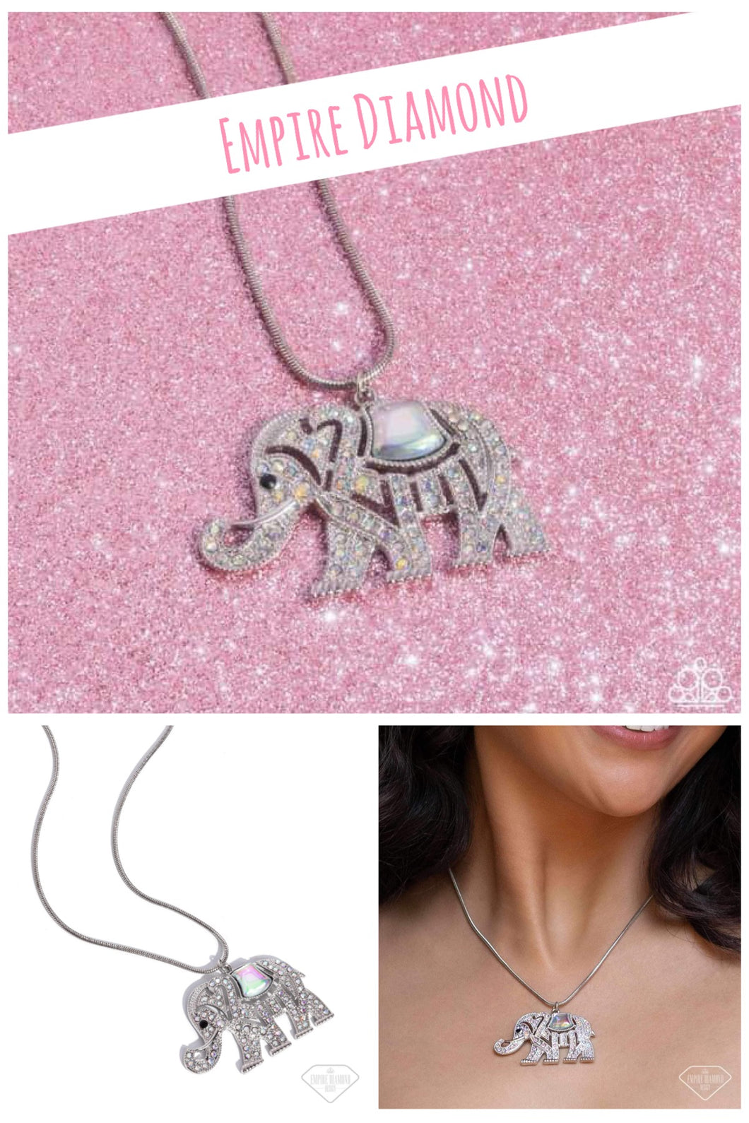 🐘Unforgettable Shimmer - Multi Empire Diamond Necklace - Paparazzi