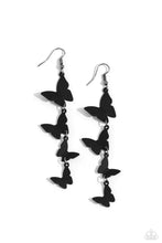 Load image into Gallery viewer, Haphazard Headliner Butterfly Earrings - Black
