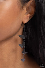 Load image into Gallery viewer, Haphazard Headliner Butterfly Earrings - Black
