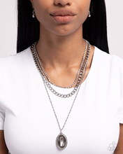 Load image into Gallery viewer, Edgy Empire - White - Paparazzi Necklace
