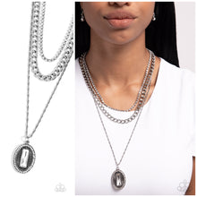 Load image into Gallery viewer, Edgy Empire - White - Paparazzi Necklace
