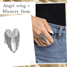 Load image into Gallery viewer, Angelic Actress - Silver Angel Wing Ring + Mystery - Paparazzi
