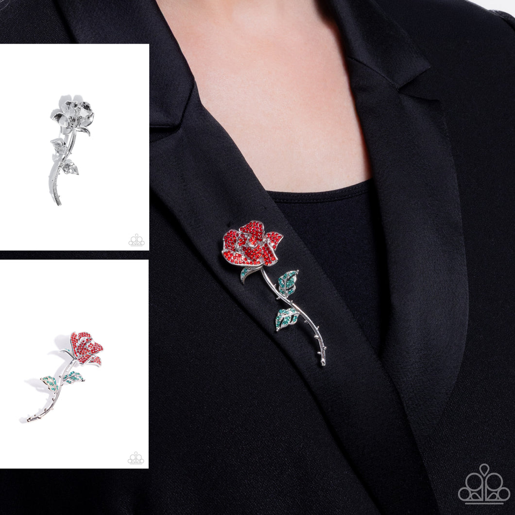 Reliable Rose - Red Brooch