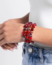 Load image into Gallery viewer, Stack of GLASS - Red Bracelet - Paparazzi
