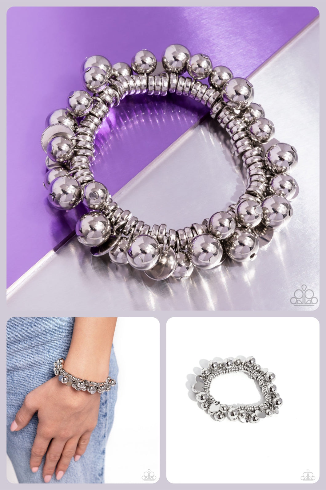 Paparazzi Bracelet - Bauble Beginning - Silver