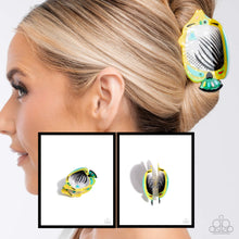 Load image into Gallery viewer, Tropical Tail - Yellow Hair Clip
