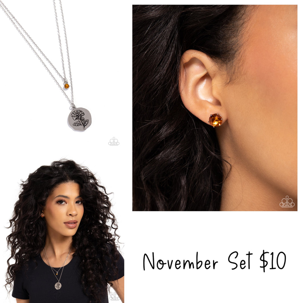 November Birthstone Beauty - Orange Set