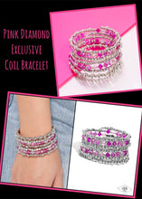Load image into Gallery viewer, ICE Knowing You Pink Coil LOP Bracelet - Paparazzi Accessories
