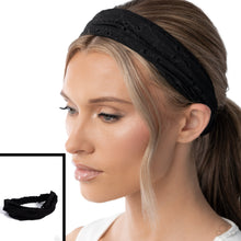 Load image into Gallery viewer, Eyelet Elegance - Black Headband - Paparazzi
