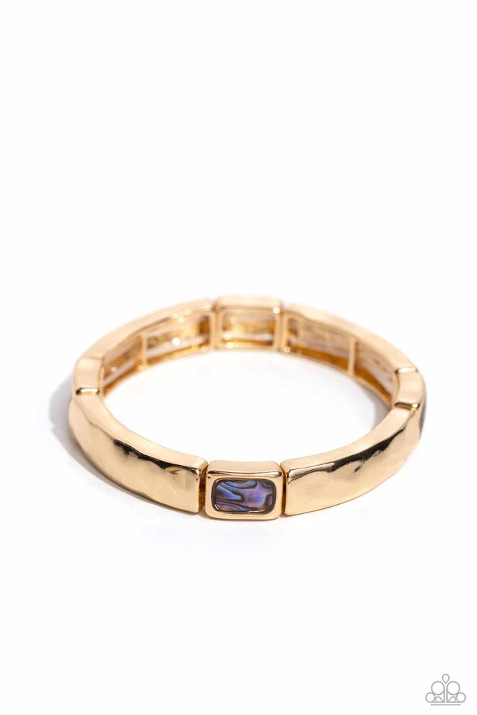 Admirable Abalone - Gold Bracelet - Paparazzi