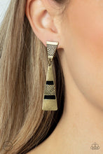 Load image into Gallery viewer, Safari Seeker - Brass Clip On Earrings
