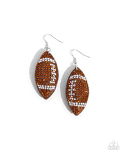 Load image into Gallery viewer, Thrilling Touchdown - Brown Earrings + Mystery - Paparazzi
