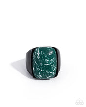 Load image into Gallery viewer, Crowd Pleasing Color - Green Stone Black Men's Ring - Paparazzi
