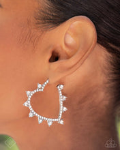 Load image into Gallery viewer, Excessive Elevation - White earrings - Paparazzi
