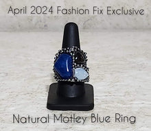 Load image into Gallery viewer, Natural Motley - Blue Ring - Paparazzi
