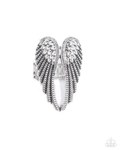 Load image into Gallery viewer, Angelic Actress - Silver Angel Wing Ring + Mystery - Paparazzi
