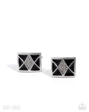 Load image into Gallery viewer, Iconic Invitation - Black and Silver Cuff Links
