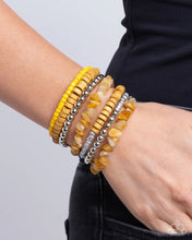 Load image into Gallery viewer, Plentiful Pizzazz - Yellow Coil Bracelet - Paparazzi
