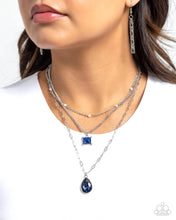 Load image into Gallery viewer, Giddy Glitter - Blue - Paparazzi Necklace
