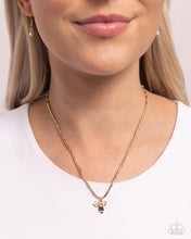 Load image into Gallery viewer, Bees Knees - Gold Paparazzi Necklace

