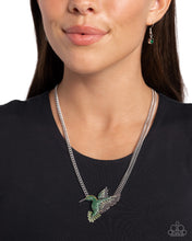 Load image into Gallery viewer, Hummingbird Headline - green - Paparazzi necklace
