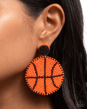 Load image into Gallery viewer, Shooting Hoops Basketball Post - Orange - Paparazzi Earrings
