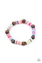 Load image into Gallery viewer, Starlet Shimmer Wooden Beads with Multicolored Accent Bracelets
